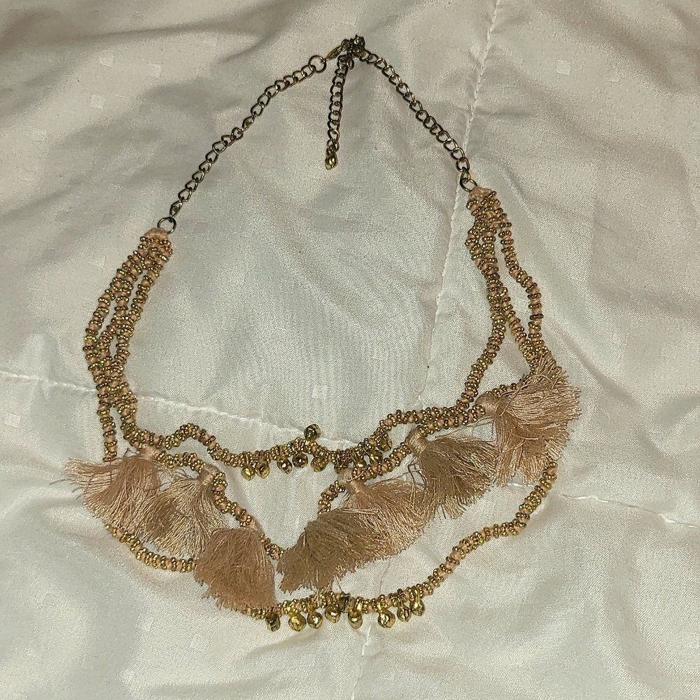 Gold Tassel Necklace